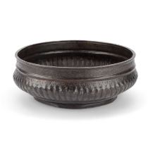 AN INTERESTING BRONZE BASIN, DATED 1728