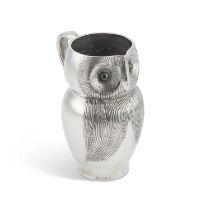 A LIBERTY & CO TUDRIC PEWTER OWL JUG