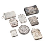 A COLLECTION OF SILVER VESTA CASES