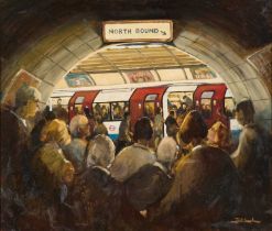 WILLIAM 'BILL' BELL (1928-2006) THE DASH FOR HOME, LONDON UNDERGROUND