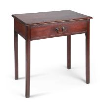 A GEORGE III MAHOGANY SIDE TABLE