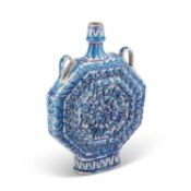 BOMBAY SCHOOL OF ARTS: A POTTERY FLASK IN THE MULTAN STYLE, INDIA, CIRCA 1880