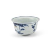 A CHINESE PORCELAIN BLUE AND WHITE WINE CUP, JIAJING/ WANLI PERIOD