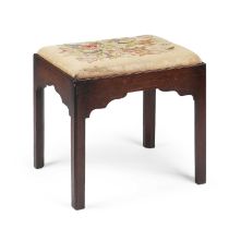 A GEORGE III MAHOGANY STOOL