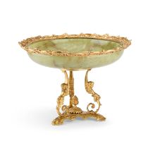 A CONTINENTAL GILT-METAL AND GREEN ONYX CENTREPIECE, CIRCA 1900