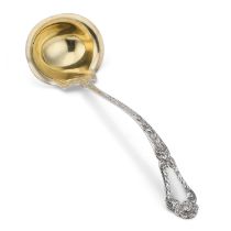 AN ART NOUVEAU AMERICAN STERLING SILVER SOUP LADLE