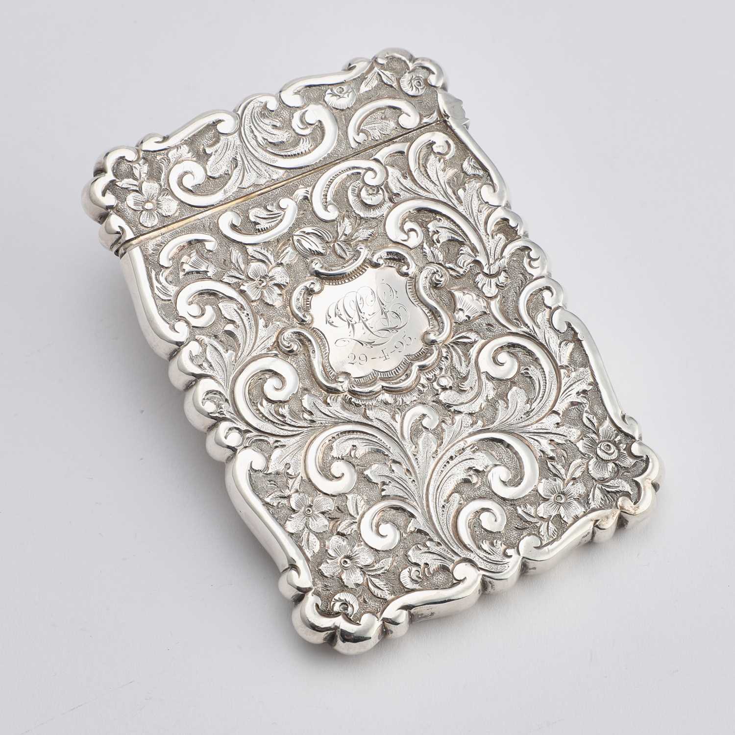 A VICTORIAN SILVER CASTLE-TOP CARD CASE, QUEEN'S COLLEGE CORK - Image 4 of 4