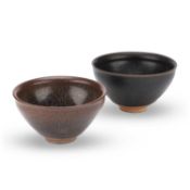 TWO CHINESE 'HARE'S FUR' BOWLS