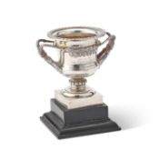 A SMALL GEORGE VI SILVER WARWICK VASE TROPHY CUP