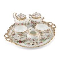 A CONTINENTAL PORCELAIN EIGHT-PIECE CABARET SET, LATE 19TH CENTURY