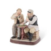 A RUSSIAN BISCUIT PORCELAIN FIGURE GROUP, GARDNER FACTORY, LATE 19TH CENTURY