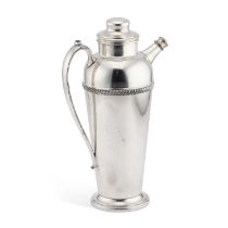 AN AMERICAN SILVER-PLATED COCKTAIL SHAKER