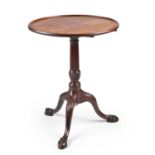 A GEORGE III MAHOGANY TILT-TOP TRIPOD TABLE