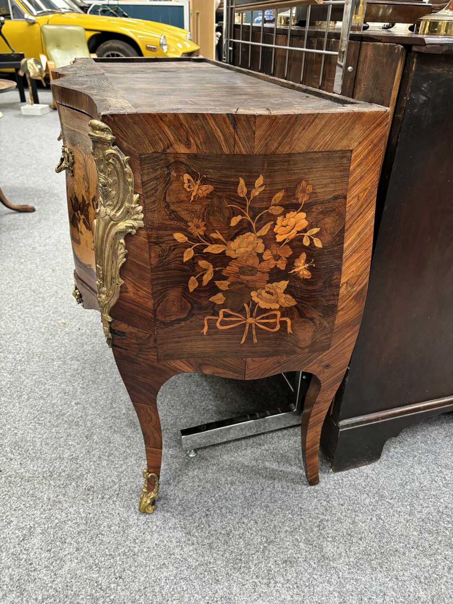 A SMALL 19TH CENTURY FRENCH INLAID KINGWOOD MARBLE-TOPPED COMMODE, STAMPED L. DROMARD, PARIS - Image 11 of 15
