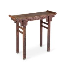 A CHINESE HARDWOOD ALTAR TABLE, CIRCA 1900