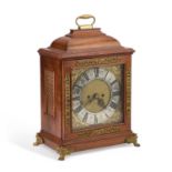AN 18TH CENTURY STYLE MAHOGANY DOUBLE FUSEE TABLE CLOCK, SIGNED SAMUEL STONE LONDON