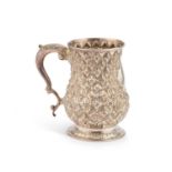 A LARGE GEORGE III SILVER MUG