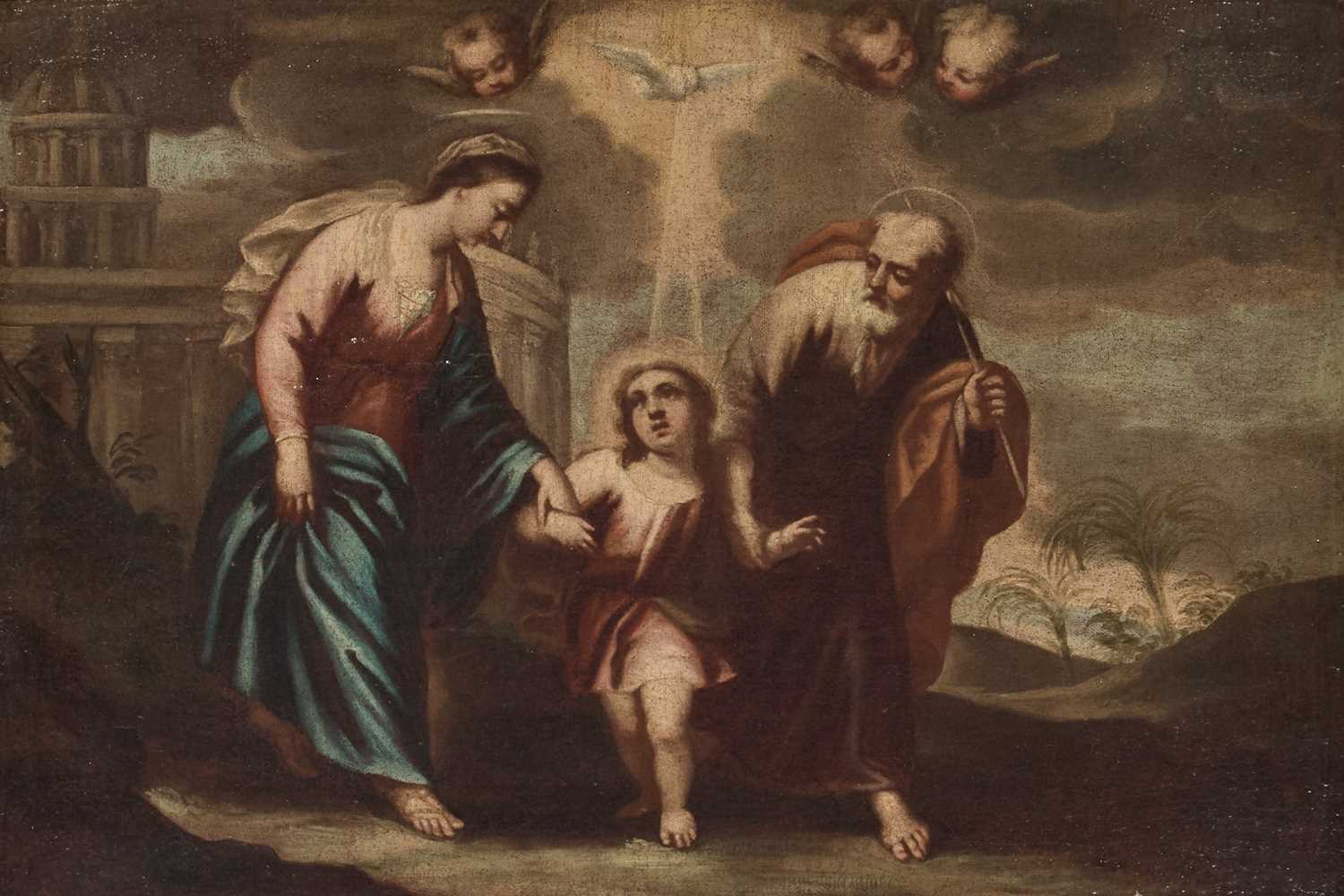 17TH CENTURY ITALIAN SCHOOL THE FLIGHT FROM EGYPT