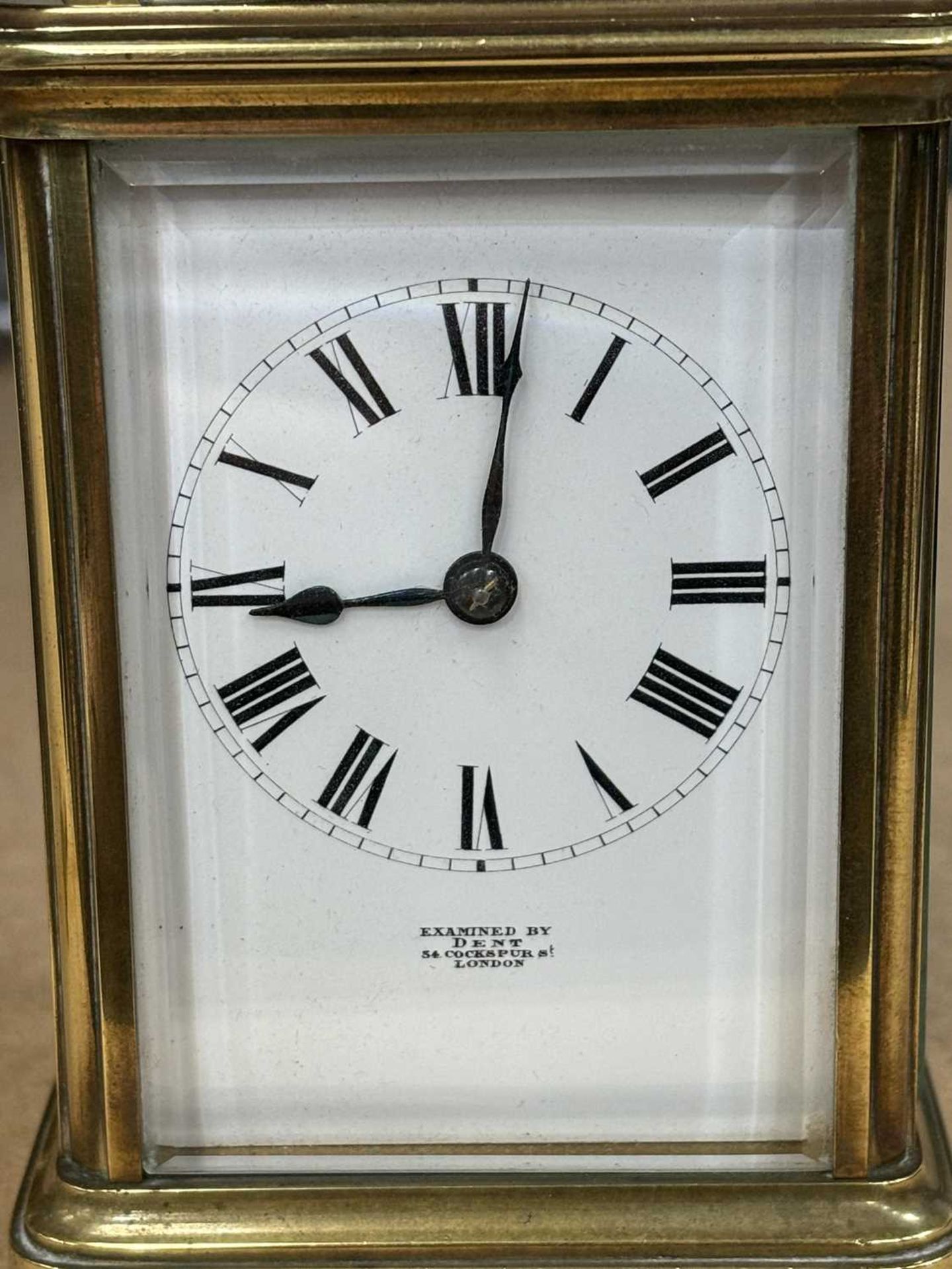 A LATE 19TH CENTURY FRENCH BRASS-CASED CARRIAGE CLOCK - Image 9 of 9