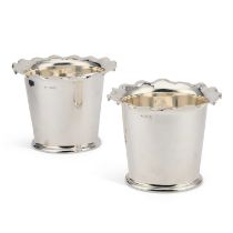 A PAIR OF EDWARDIAN SILVER ICE BUCKETS