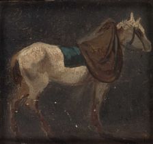 ATTRIBUTED TO RICHARD PARKES BONINGTON (1802-1828) OIL SKETCH OF A HORSE