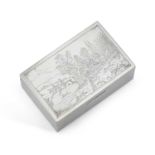 A GEORGE V SILVER CIGARETTE BOX