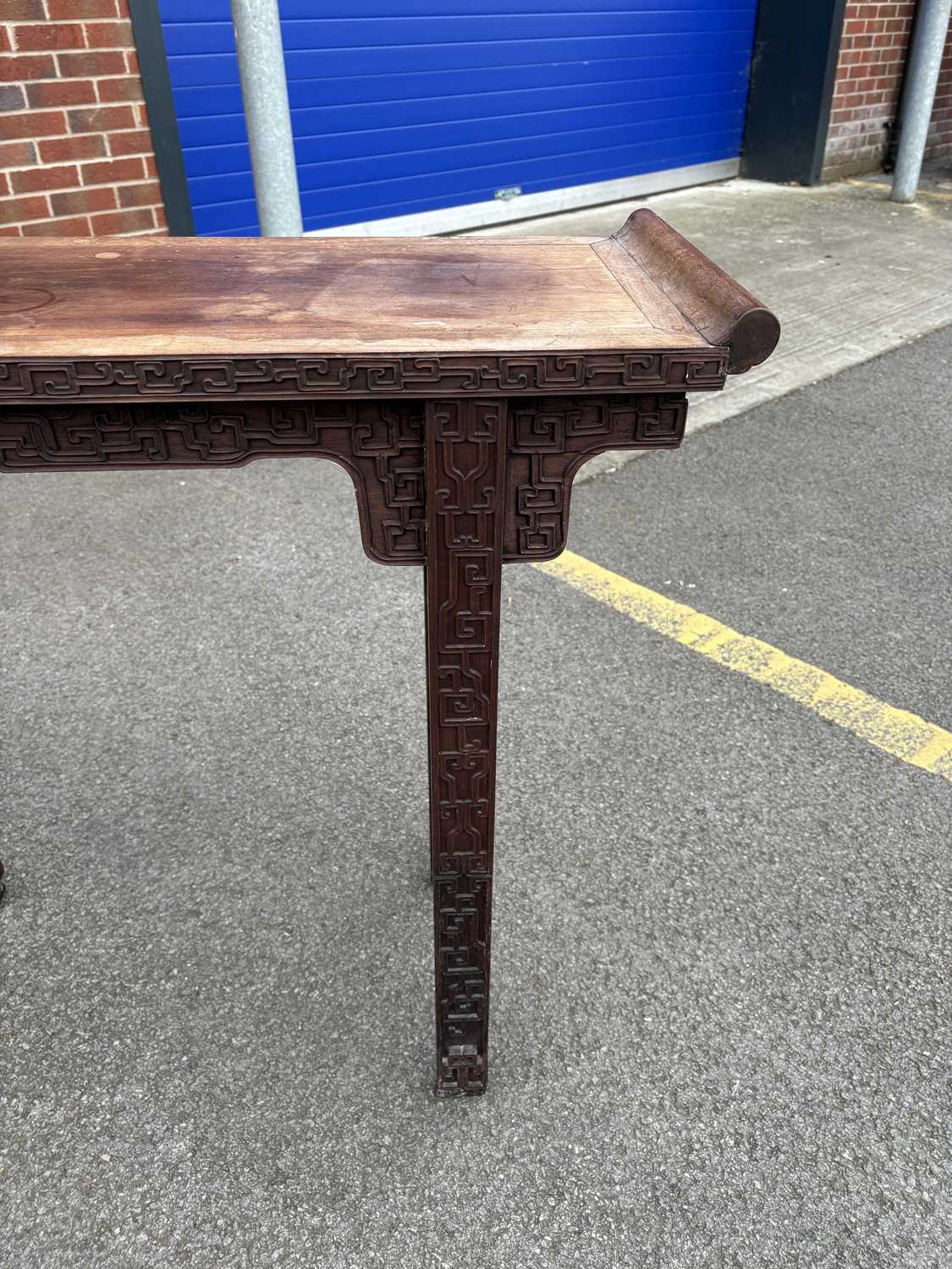 A CHINESE HARDWOOD ALTAR TABLE, CIRCA 1900 - Image 8 of 20