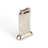 A DUNHILL SILVER-PLATED TABLE LIGHTER