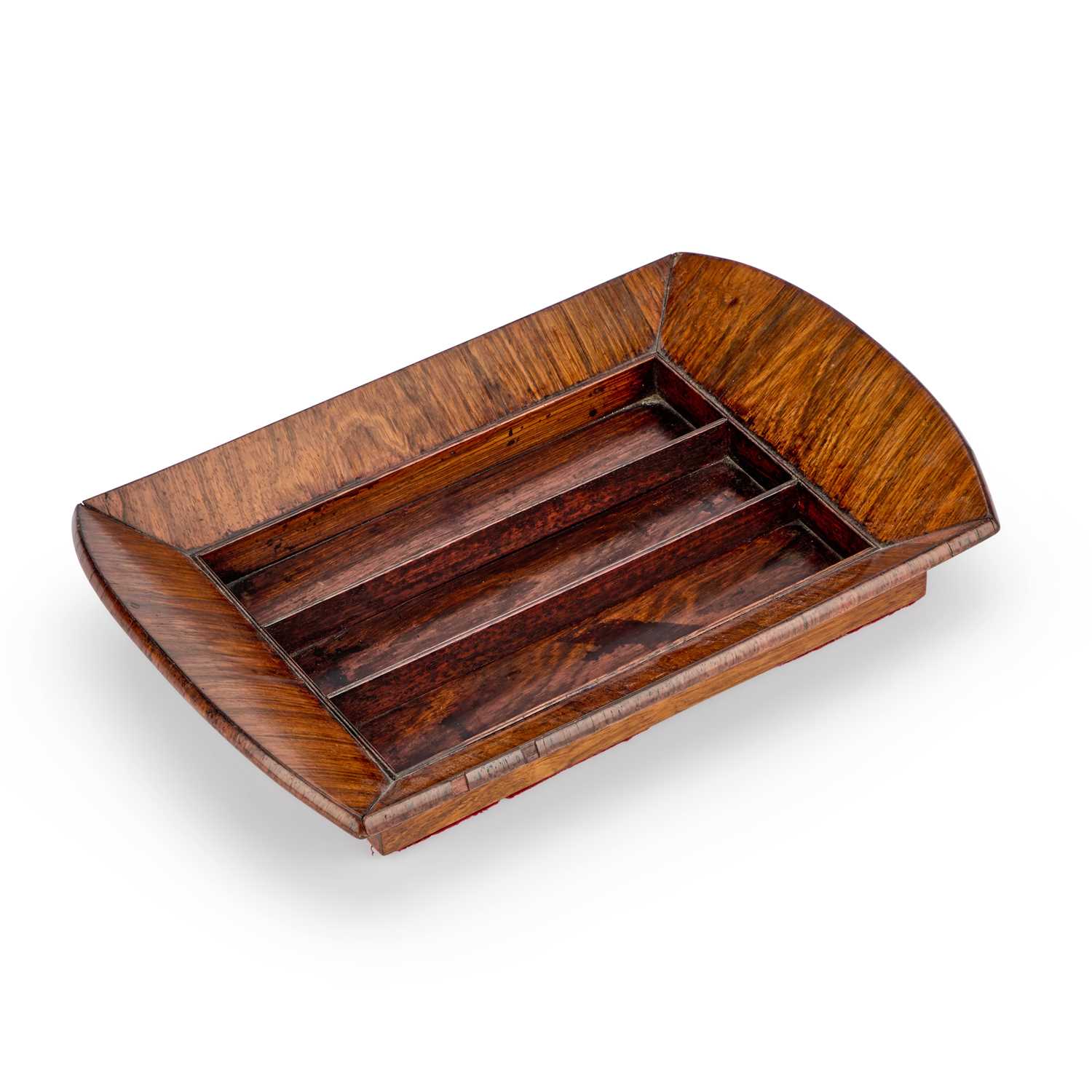 A 19TH CENTURY COUNTRY HOUSE ROSEWOOD TRAY