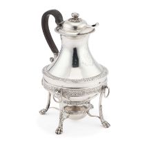 A GEORGE III SILVER COFFEE BIGGIN