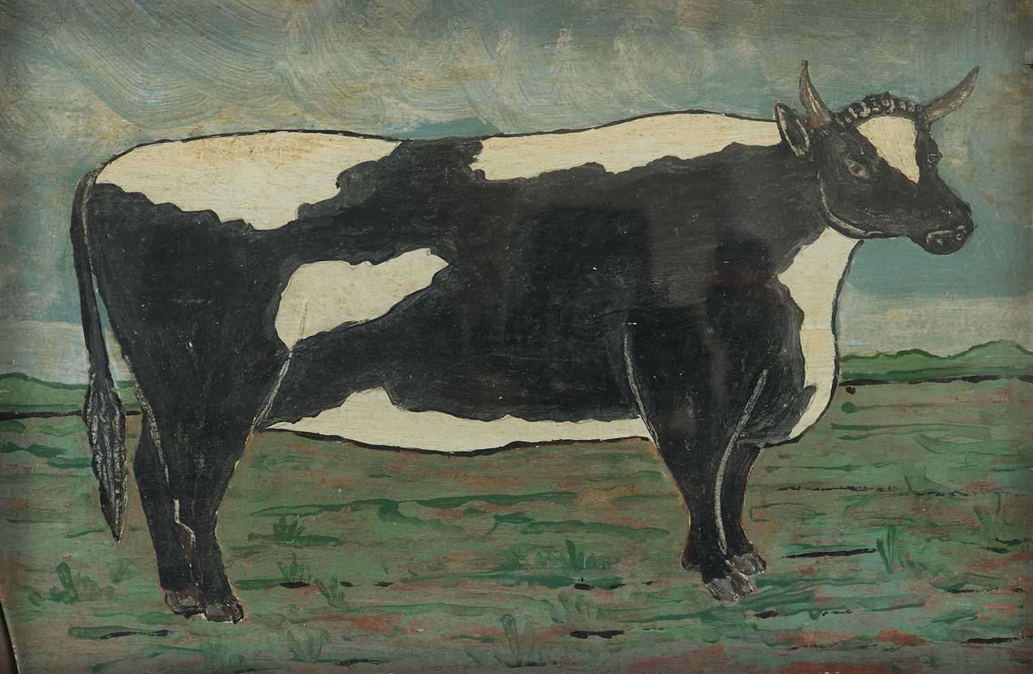 ENGLISH NAIVE SCHOOL (LATE 19TH CENTURY) PORTRAIT OF A COW