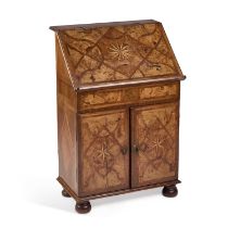 AN 18TH CENTURY WALNUT AND MARQUETRY BUREAU