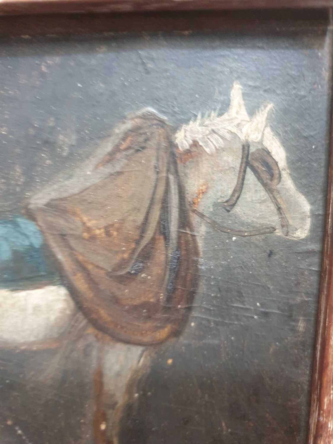 ATTRIBUTED TO RICHARD PARKES BONINGTON (1802-1828) OIL SKETCH OF A HORSE - Image 6 of 7