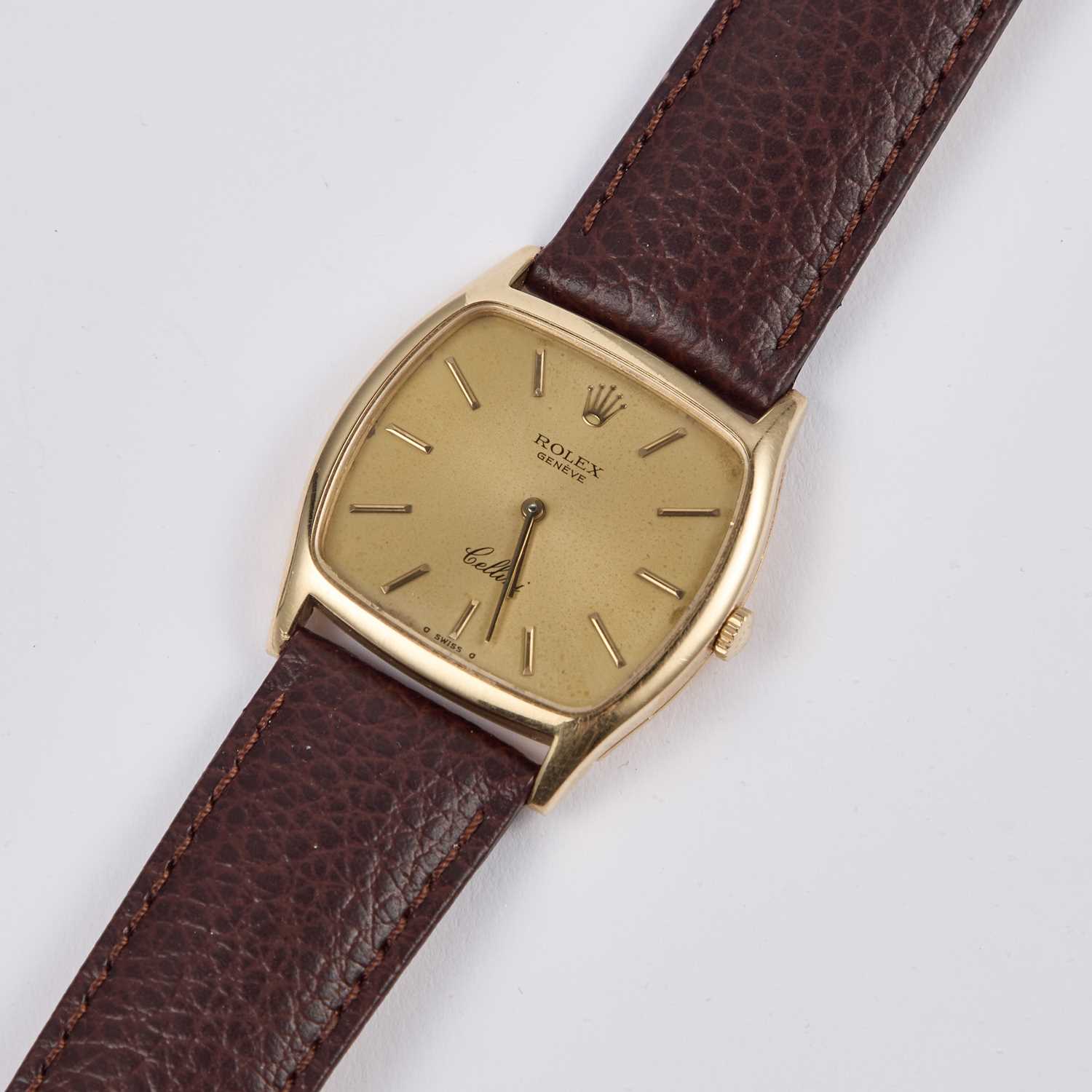 A GENTS 18CT GOLD ROLEX CELLINI STRAP WATCH - Image 2 of 3