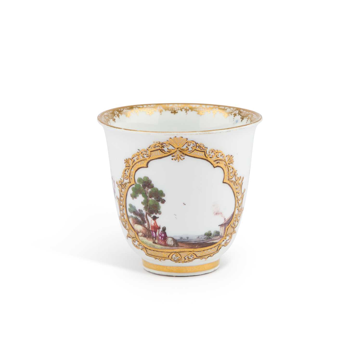 A MEISSEN CHOCOLATE BEAKER