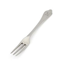A GEORGE I SILVER DOG-NOSE THREE-PRONG FORK