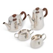 ROBERT WELCH: AN ELIZABETH II SILVER FOUR-PIECE TEA AND COFFEE SERVICE