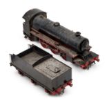 A SCRATCH-BUILT FREELANCE DESIGN LIVE STEAM MODEL RAILWAY 2-6-2 LOCOMOTIVE AND TENDER