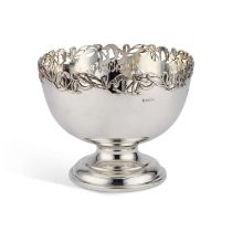 AN ART NOUVEAU SILVER ROSE BOWL