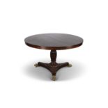 A REGENCY MAHOGANY TILT-TOP BREAKFAST TABLE