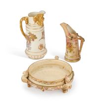 THREE PIECES OF ROYAL WORCESTER BLUSH IVORY