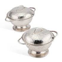 A PAIR OF LATE VICTORIAN SILVER-PLATED TUREENS
