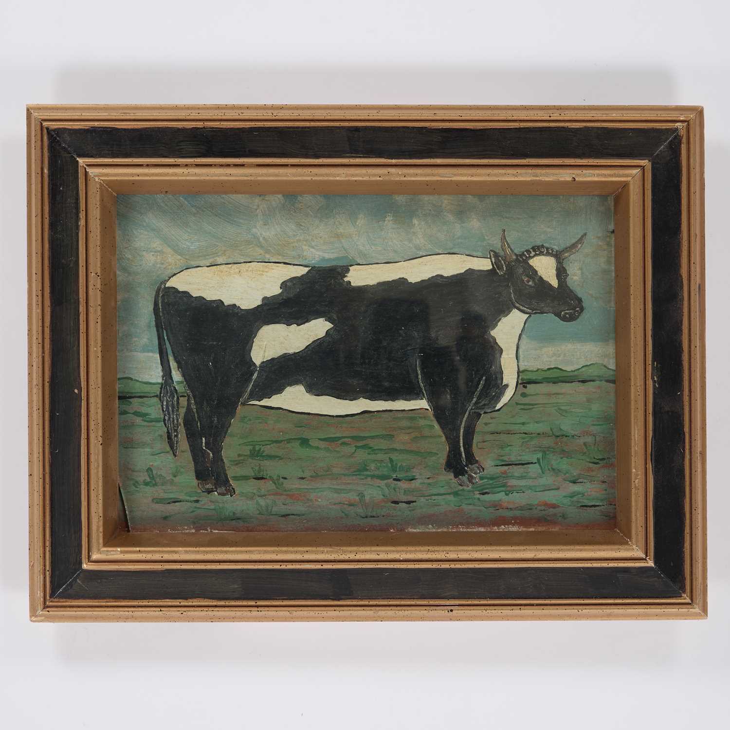 ENGLISH NAIVE SCHOOL (LATE 19TH CENTURY) PORTRAIT OF A COW - Image 2 of 2