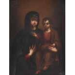 17TH CENTURY SPANISH SCHOOL MADONNA AND CHILD