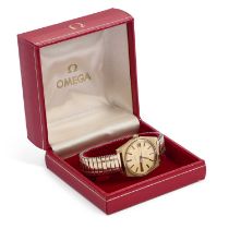 A GENTS GOLD PLATED OMEGA GENEVE WATCH