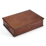 AN 18TH CENTURY BURR WOOD BOX
