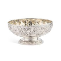 AN EDWARDIAN SILVER BOWL