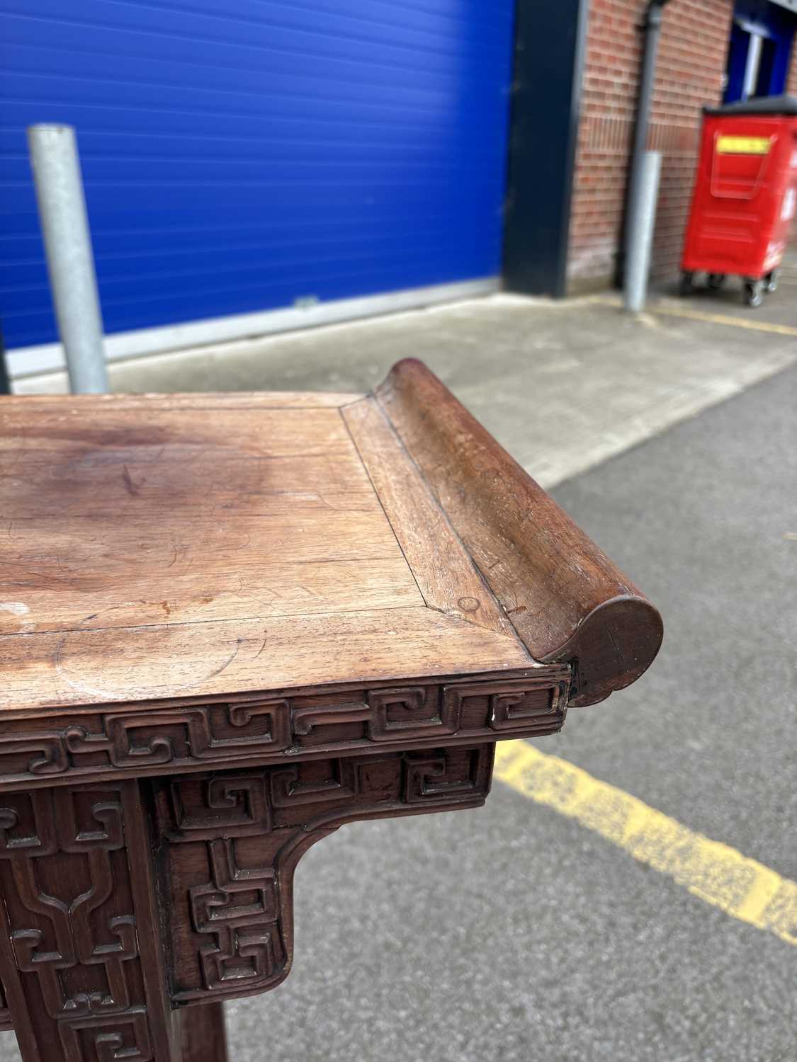 A CHINESE HARDWOOD ALTAR TABLE, CIRCA 1900 - Image 4 of 20