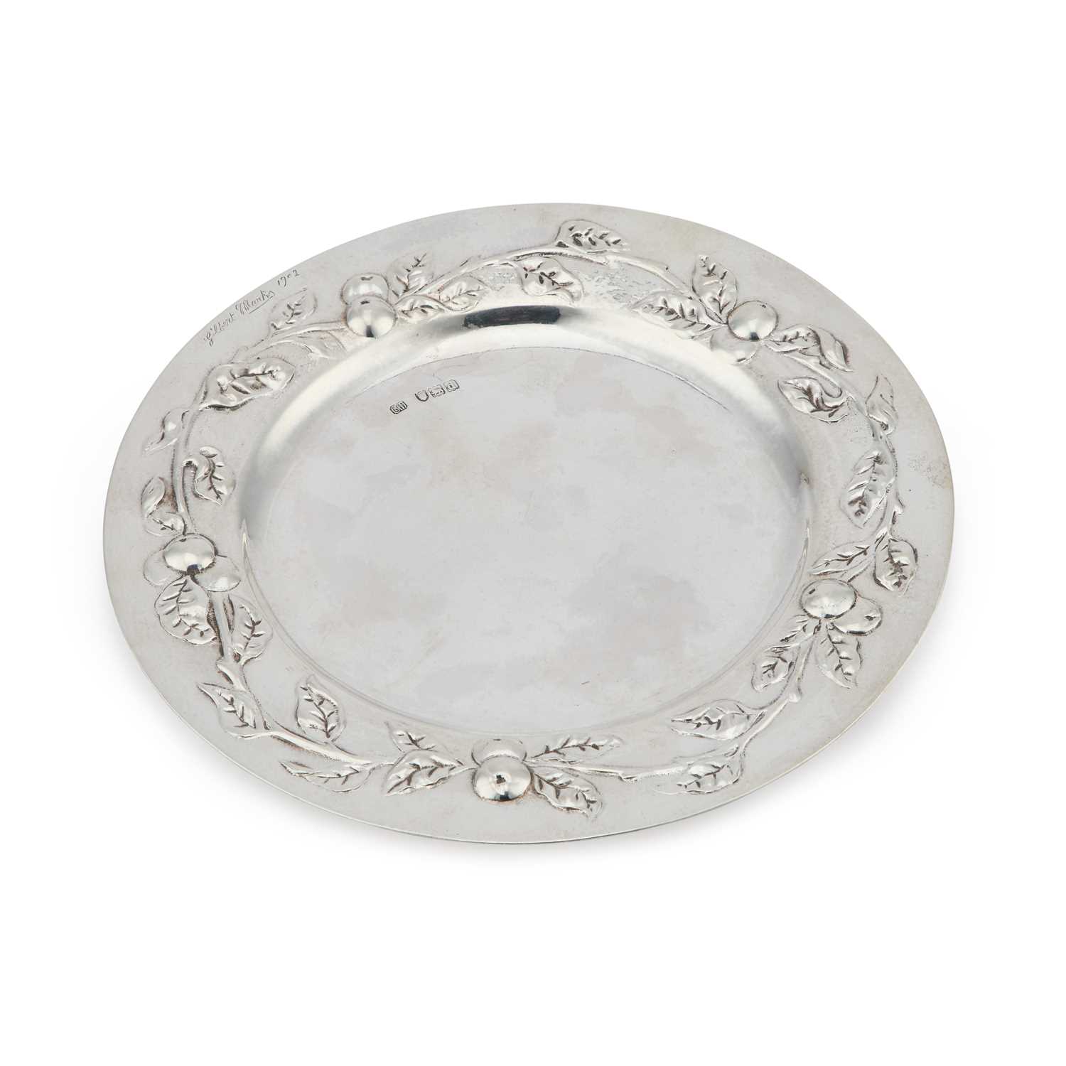 GILBERT MARKS (1861-1905), AN ARTS AND CRAFTS SILVER PLATE