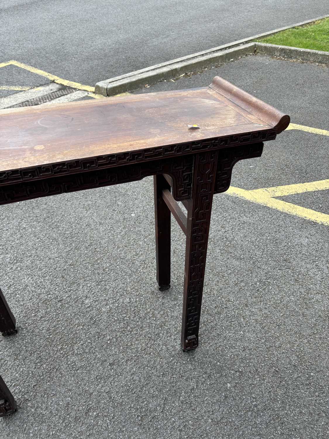 A CHINESE HARDWOOD ALTAR TABLE, CIRCA 1900 - Image 9 of 20